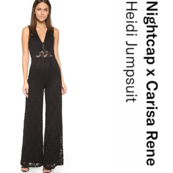 🌟Nightcap Black Lace Super Sexy Jumpsuit (S) - Picture 5 of 15